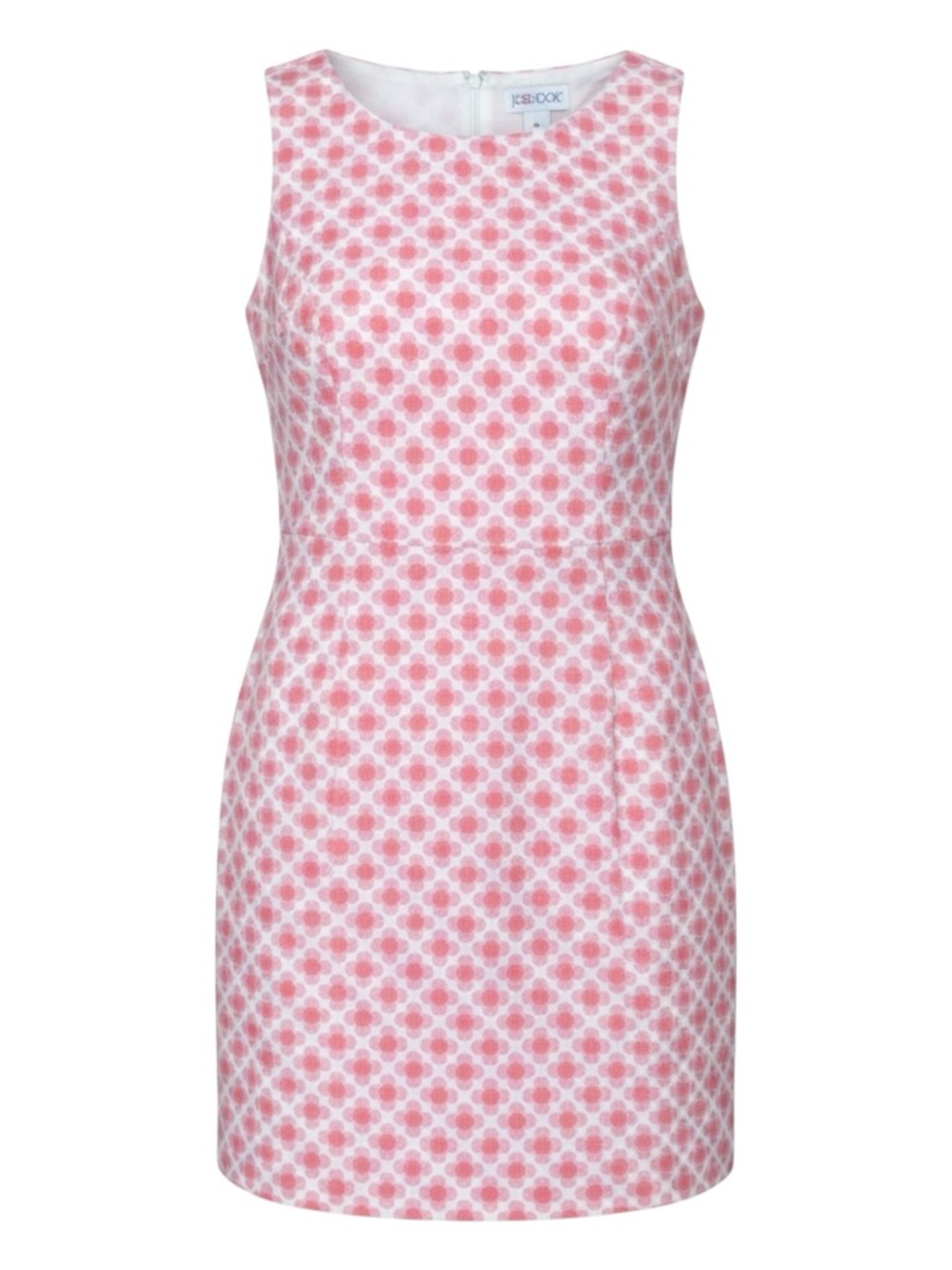 JG Hook Womens Vintage Pink Floral Daisy Sheath Dress 90s Style